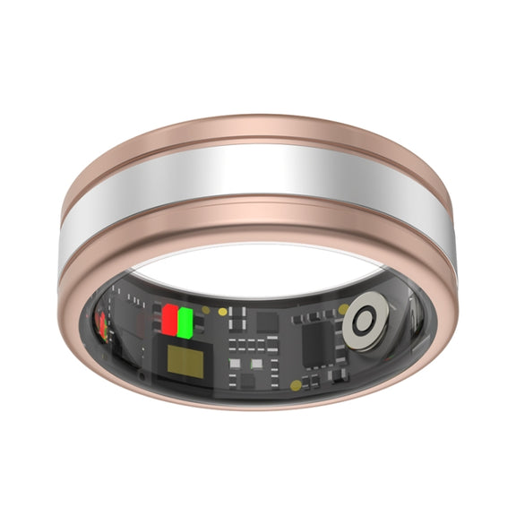 R18 SIZE 9 Smart Ring, Support Heart Rate / Blood Oxygen / Sleep/ Multiple Sports Modes(Gold)