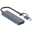 ADS-305D USB / Type-C to USB3.0 4-Ports USB HUB Computer Laptop Adapter Docking Station - USB 3.0 HUB by PMC TechLife | Online Shopping South Africa | PMC TechLife | Buy Now Pay Later Mobicred