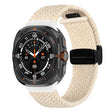 For Samsung Galaxy Watch Ultra 47mm Fold Magnetic Buckle Braided Watch Band(Starlight) - Watch Bands by PMC TechLife | Online Shopping South Africa | PMC TechLife | Buy Now Pay Later Mobicred