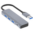 ADS-309A  Aluminum Alloy USB to 3  x USB 3.0 + Type-C Data Port Expansion Hub Adapter - USB 3.0 HUB by PMC TechLife | Online Shopping South Africa | PMC TechLife | Buy Now Pay Later Mobicred