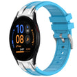 For Samsung Galaxy Watch FE 40mm 20mm Quick Release Silver Buckle Royal Silicone Watch Band(Sky Blue) - free shipping - PMC TechLife - Order now!