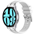 For Samsung Galaxy Watch 6 40 / 44mm 20mm Quick Release Silver Buckle Royal Silicone Watch Band(White) - free shipping - PMC TechLife - Order now!