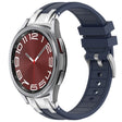 For Samsung Galaxy Watch 6 Classic 20mm Quick Release Silver Buckle Royal Silicone Watch Band(Navy Blue) - free shipping - PMC TechLife - Order now!