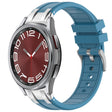 For Samsung Galaxy Watch 6 Classic 20mm Quick Release Silver Buckle Royal Silicone Watch Band(Sea Blue) - free shipping - PMC TechLife - Order now!