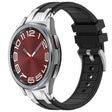 For Samsung Galaxy Watch 6 Classic 20mm Quick Release Silver Buckle Royal Silicone Watch Band(Black) - free shipping - PMC TechLife - Order now!