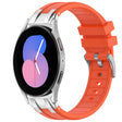 For Samsung Galaxy Watch 5 40 / 44mm 20mm Quick Release Silver Buckle Royal Silicone Watch Band(Orange) - free shipping - PMC TechLife - Order now!