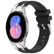 For Samsung Galaxy Watch 5 40 / 44mm 20mm Quick Release Silver Buckle Royal Silicone Watch Band(Black) - free shipping - PMC TechLife - Order now!