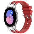For Samsung Galaxy Watch 5 40 / 44mm 20mm Quick Release Silver Buckle Royal Silicone Watch Band(Red) - free shipping - PMC TechLife - Order now!