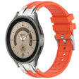 For Samsung Galaxy Watch 5 Pro 45mm 20mm Quick Release Silver Buckle Royal Silicone Watch Band(Orange) - free shipping - PMC TechLife - Order now!