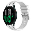 For Samsung Galaxy Watch 4 40 / 44mm 20mm Quick Release Silver Buckle Royal Silicone Watch Band(White) - free shipping - PMC TechLife - Order now!