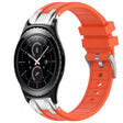 For Samsung Gear S2 Classic 20mm Quick Release Silver Buckle Royal Silicone Watch Band(Orange) - free shipping - PMC TechLife - Order now!