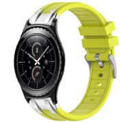 For Samsung Gear S2 Classic 20mm Quick Release Silver Buckle Royal Silicone Watch Band(Vital Yellow)