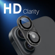 For iPhone 16 / 16 Plus NORTHJO Matte Camera Lens Protector Tempered Glass Rear Lens Film(Black)