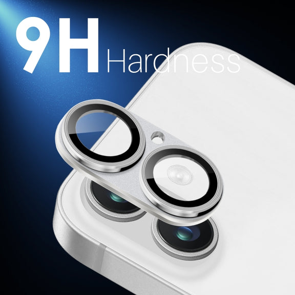 For iPhone 16 / 16 Plus NORTHJO Matte Camera Lens Protector Tempered Glass Rear Lens Film(Silver)