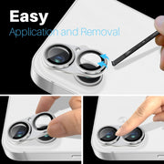 For iPhone 16 / 16 Plus NORTHJO Matte Camera Lens Protector Tempered Glass Rear Lens Film(Silver)