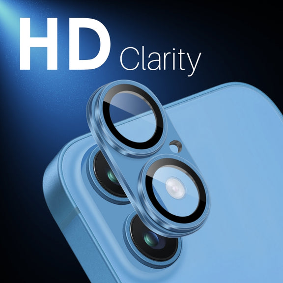 For iPhone 16 / 16 Plus NORTHJO Matte Camera Lens Protector Tempered Glass Rear Lens Film(Blue)