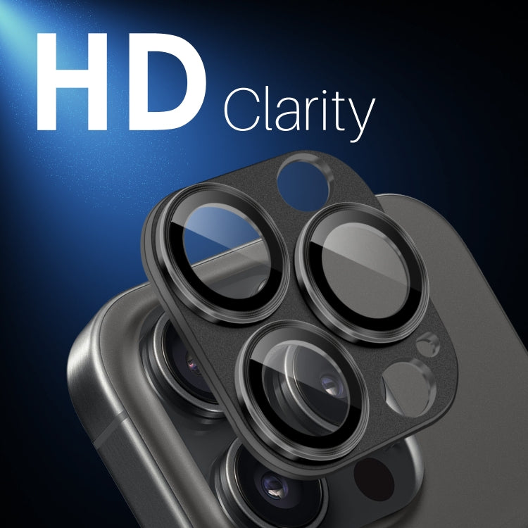 For iPhone 16 Pro / 16 Pro Max NORTHJO Matte Camera Lens Protector Tempered Glass Rear Lens Film(Black)