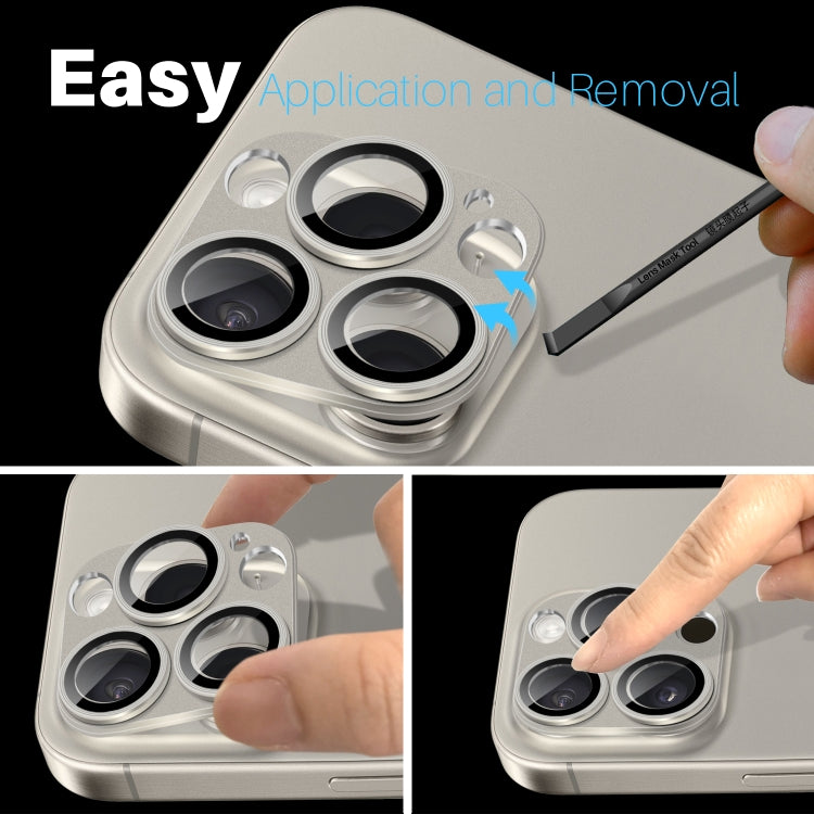 For iPhone 16 Pro / 16 Pro Max NORTHJO Matte Camera Lens Protector Tempered Glass Rear Lens Film(Natural)