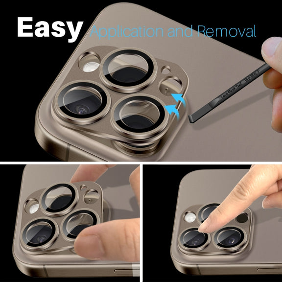 For iPhone 16 Pro / 16 Pro Max NORTHJO Matte Camera Lens Protector Tempered Glass Rear Lens Film(Brown)