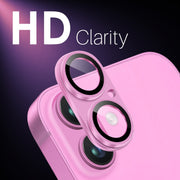 For iPhone 16 / 16 Plus NORTHJO CD Vein Camera Lens Protector Tempered Glass Rear Lens Film(Rose)