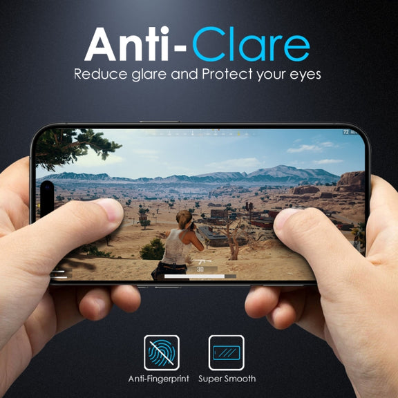 For iPhone 16 Pro Max NORTHJO Matte Silkscreen Anti-Fingerprint Tempered Glass Film
