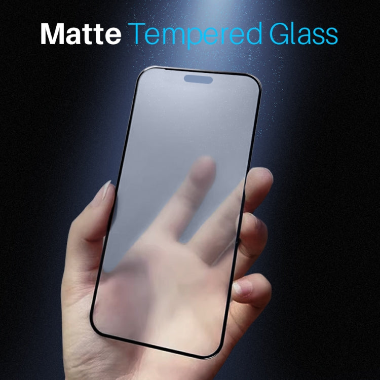 For iPhone 16 Plus NORTHJO Matte Silkscreen Anti-Fingerprint Tempered Glass Film