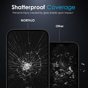 For iPhone 16 Plus NORTHJO Matte Silkscreen Anti-Fingerprint Tempered Glass Film