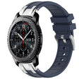 For Samsung Galaxy Gear S3 Frontier 22mm Quick Release Silver Buckle Royal Silicone Watch Band(Navy Blue) - free shipping - PMC TechLife - Order now!