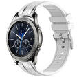For Samsung Galaxy Gear S3 Classic 22mm Quick Release Silver Buckle Royal Silicone Watch Band(White) - free shipping - PMC TechLife - Order now!