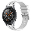 For Samsung Galaxy Watch 46mm 22mm Quick Release Silver Buckle Royal Silicone Watch Band(White) - free shipping - PMC TechLife - Order now!
