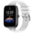For Amazfit Bip3 Pro 20mm Quick Release Silver Buckle Royal Silicone Watch Band(White) - free shipping - PMC TechLife - Order now!