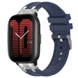 For Amazfit Active 20mm Quick Release Silver Buckle Royal Silicone Watch Band(Navy Blue) - free shipping - PMC TechLife - Order now!