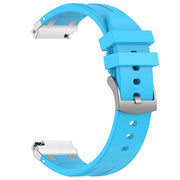 For Amazfit Active 20mm Quick Release Silver Buckle Royal Silicone Watch Band(Sky Blue)