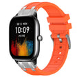 For Amazfit GTS4 Mini 20mm Quick Release Silver Buckle Royal Silicone Watch Band(Orange) - free shipping - PMC TechLife - Order now!