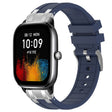 For Amazfit GTS4 Mini 20mm Quick Release Silver Buckle Royal Silicone Watch Band(Navy Blue) - free shipping - PMC TechLife - Order now!