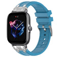 For Amazfit GTS 3 20mm Quick Release Silver Buckle Royal Silicone Watch Band(Sea Blue) - free shipping - PMC TechLife - Order now!