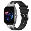For Amazfit GTS 3 20mm Quick Release Silver Buckle Royal Silicone Watch Band(Black) - free shipping - PMC TechLife - Order now!