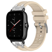 For Amazfit GTS 2e 20mm Quick Release Silver Buckle Royal Silicone Watch Band(Starlight)