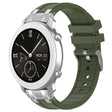 For Amazfit Pop 20mm Quick Release Silver Buckle Royal Silicone Watch Band(Olive Green) - free shipping - PMC TechLife - Order now!