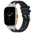 For Amazfit GTS 2 20mm Quick Release Silver Buckle Royal Silicone Watch Band(Black) - free shipping - PMC TechLife - Order now!