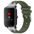 For Amazfit Bip 20mm Quick Release Silver Buckle Royal Silicone Watch Band(Olive Green) - free shipping - PMC TechLife - Order now!