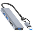 ADS-310D 2-in-1 Type-C + USB to 3 x USB 3.0 + SD / TF Card Slots Multi-Port Hub - USB 3.0 HUB by PMC TechLife | Online Shopping South Africa | PMC TechLife | Buy Now Pay Later Mobicred