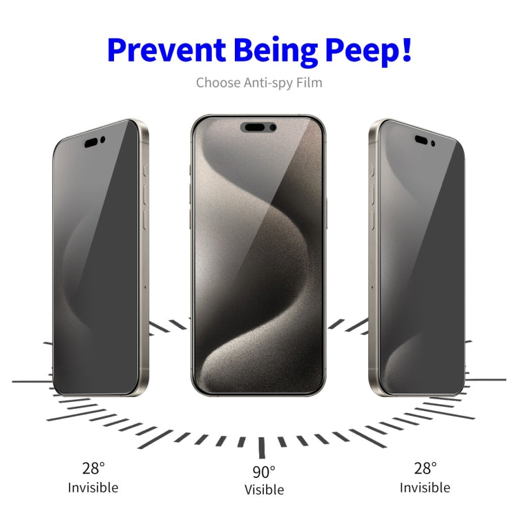 For iPhone 16 Pro Max 2pcs ENKAY Hat-Prince 28 Degree Anti-peeping Privacy Tempered Glass Film