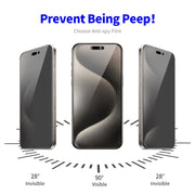 For iPhone 16 Pro 5pcs ENKAY Hat-Prince 28 Degree Anti-peeping Privacy Tempered Glass Film