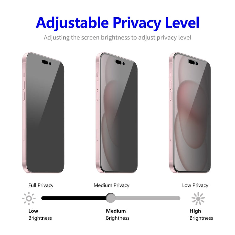 For iPhone 16 Plus 5pcs ENKAY Hat-Prince 28 Degree Anti-peeping Privacy Tempered Glass Film