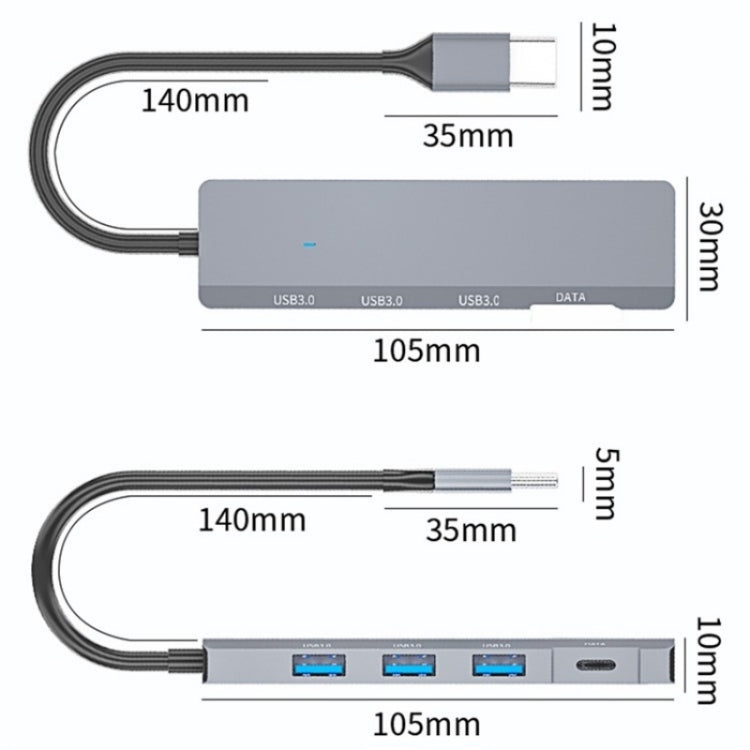 ADS-309C Type-C + 3 x USB 3.0  HUB Docking Station, Type-C Port