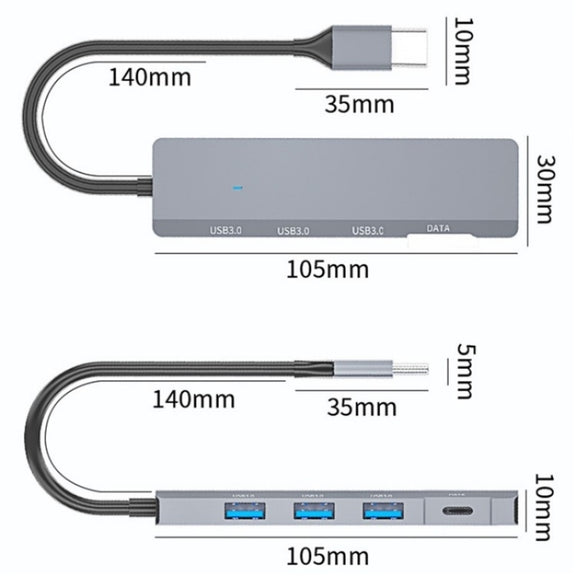 ADS-309C Type-C + 3 x USB 3.0  HUB Docking Station, Type-C Port
