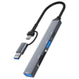 ADS-806D Type-C+USB to USB 3.0 Hub SD / TF Card Reader Multi-Function Docking Station - USB 3.0 HUB by PMC TechLife | Online Shopping South Africa | PMC TechLife | Buy Now Pay Later Mobicred