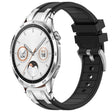 For Huawei Watch GT4 46mm 22mm Quick Release Silver Buckle Royal Silicone Watch Band(Black) - free shipping - PMC TechLife - Order now!