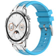For Huawei Watch GT4 46mm 22mm Quick Release Silver Buckle Royal Silicone Watch Band(Sky Blue) - free shipping - PMC TechLife - Order now!